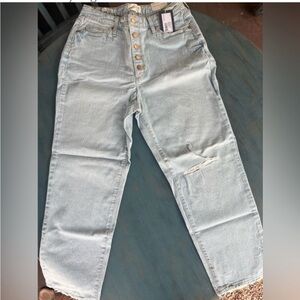Universal Thread Curvy Vintage Stretch Light Wash Blue Jeans 👖 Size 8